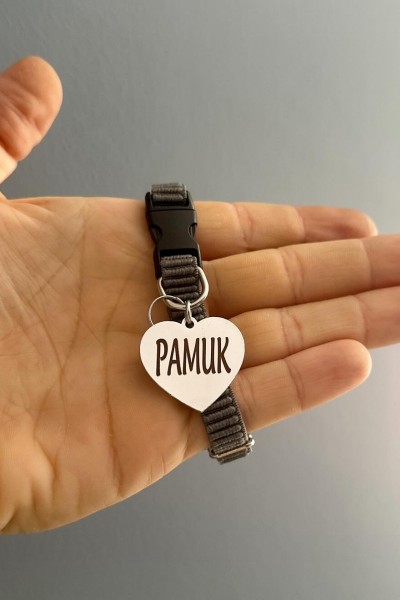 İsimli Kalp Künyeli | Kedi Tasması