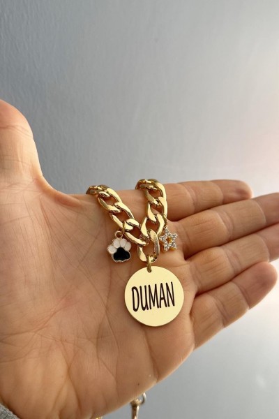 İsimli Kedi Tasması (Yuvarlak Künyeli)