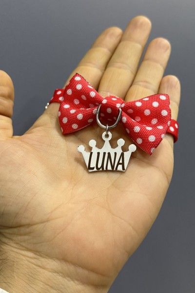 İsimli Künyeli | Papyonlu Kedi Tasması