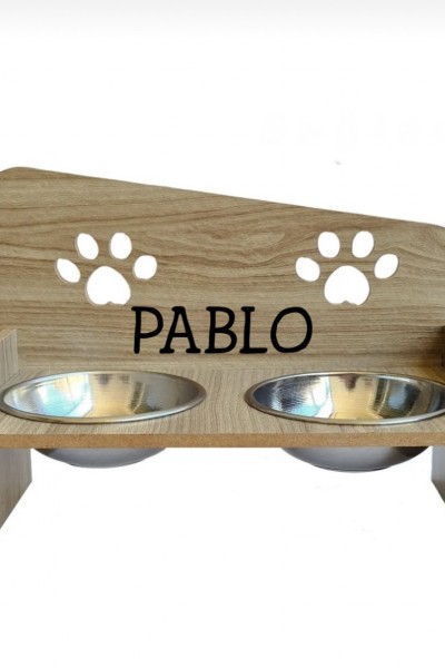 İsme Özel Kedi Mama & Su Kabı