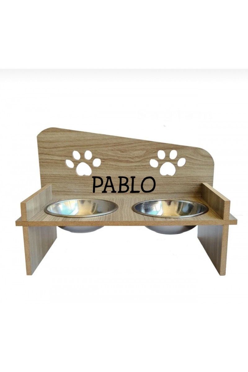 İsme Özel Kedi Mama & Su Kabı